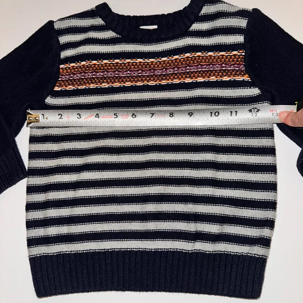Gymboree Boys Sweater Size 2T Boys Casual Striped Pull Over Cotton navy